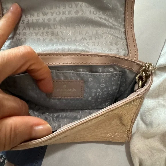 New - Kate Spade mini metallic in champagne gold shoulder bag - Picture 4 of 8